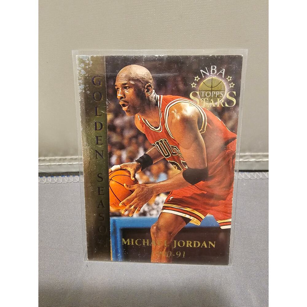 Michael Jordan 1996-1997 Topps Stars #74 1990-91 Golden Season-Chicago Bulls-NBA